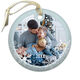 Snowflakes Beveled Photo Glass Ornament Image 1 of 3