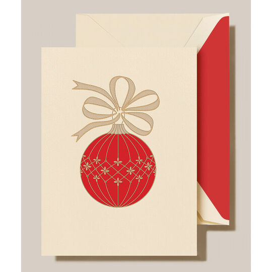 Quilted Ornament Holiday Cards - Raised Ink