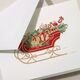 Santa's Sleigh Folded Holiday Cards - Raised Ink Image 2 of 3