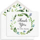 Green Wreath Thank You Folded Note Cards Image 1 of 3