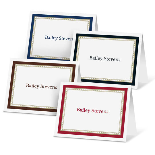 Classic Border Folded Note Card Collection