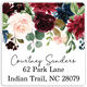 Burgundy Floral Topper Square Address Labels in a Jar Image 2 of 2