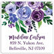 Purple Rose Topper Square Address Labels in a Jar Image 2 of 2