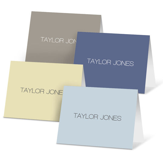 Coastal Modern Name Folded Note Card Collection