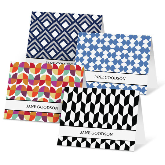 Geometric Pattern Folded Note Card Collection