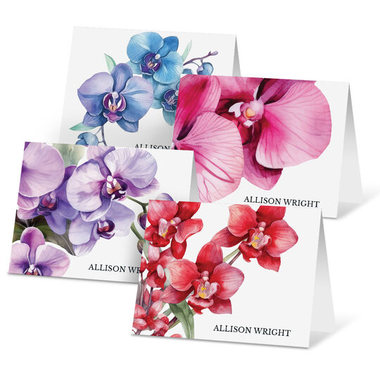 Splendid Orchids Folded Note Card Collection