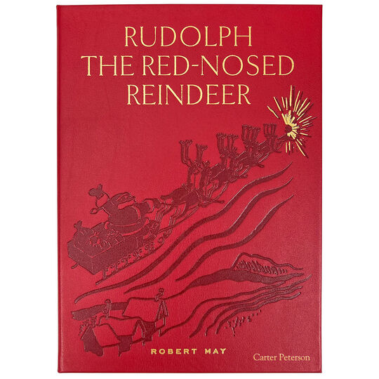 Rudolph the Red-Nosed Reindeer Personalized Leather Book