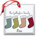 Stockings Square Beveled Glass Ornament Image 1 of 3
