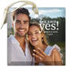 She Said Yes! Photo Square Beveled Glass Ornament Image 1 of 3