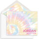 Pastel Sunburst Tie-Dye Folded Note Cards Image 1 of 3