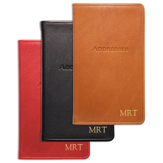 Personalized Pocket Leather Address Book