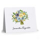 Yellow and Blue Bouquet Folded Note Cards Image 3 of 3