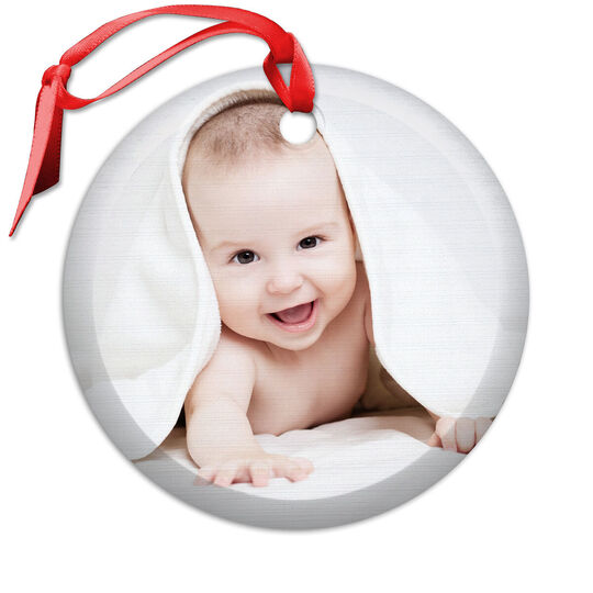 Upload Your Own Photo Glass Ornament