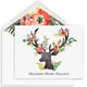Floral Decorated Deer Folded Note Cards Image 3 of 4