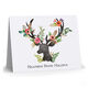 Floral Decorated Deer Folded Note Cards Image 4 of 4