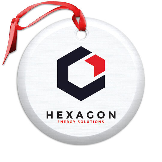 Your Full Color Logo Glass Ornament