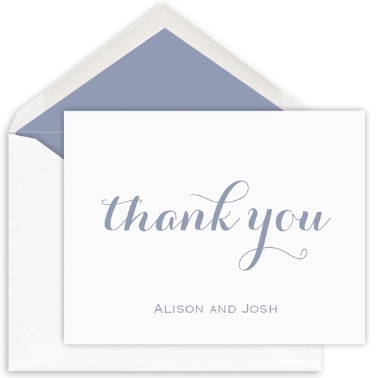 Thank You Folded Note Cards - Letterpress