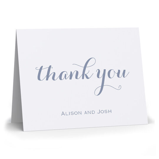 Thank You Folded Note Cards - Letterpress