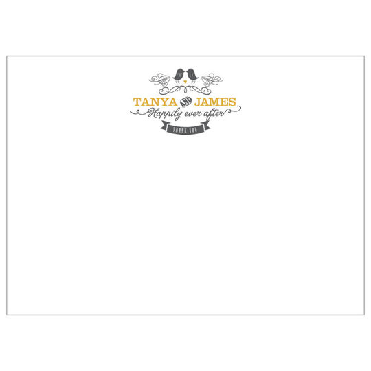 Custom Flat Note Cards with Your Full-Color Logo