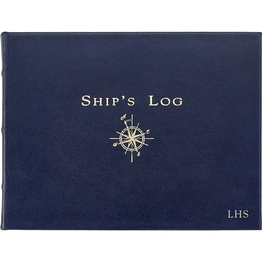 Ships Log Personalized Leather Book