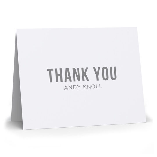 Bold Thank You Folded Note Cards