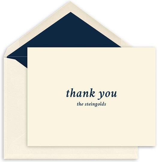 Simple Thank You Folded Note Cards