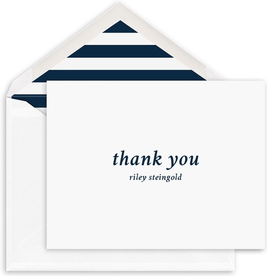 Simple Thank You Folded Note Cards