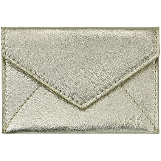 Personalized Metallic Leather Mini Envelopes