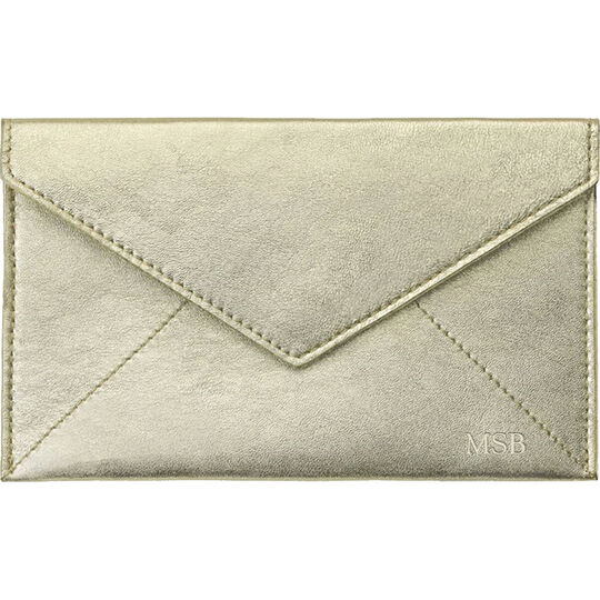 Personalized Metallic Leather Envelopes