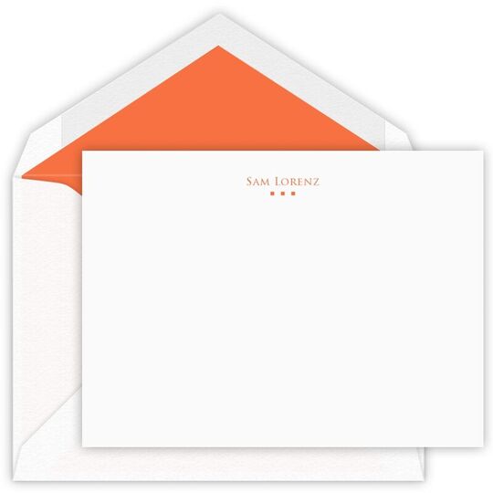 Petite Squares Flat Note Cards - Letterpress