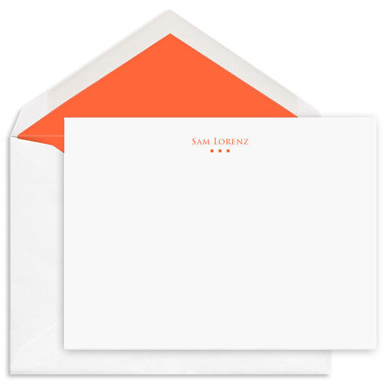 Petite Squares Flat Note Cards - Raised Ink