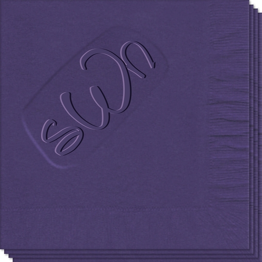 Anthony Monogram Embossed Beverage Napkins