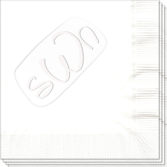 Anthony Monogram Embossed Beverage Napkins