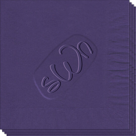 Anthony Monogram Embossed Beverage Napkins