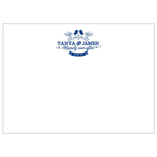 Custom Flat Note Cards with Your 1-Color Logo - Raised Ink