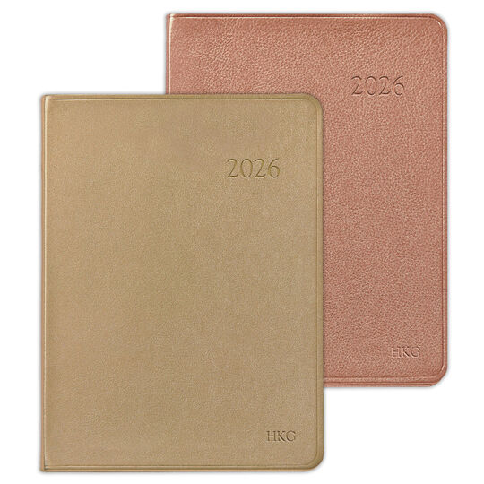 Personalized 2026 Leather Desk Diary