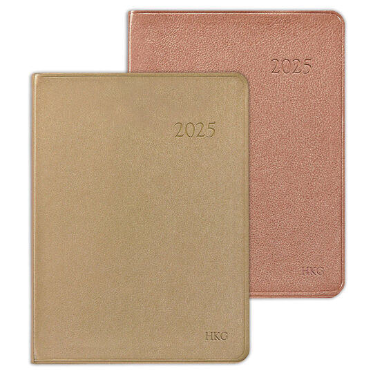 Personalized 2025 Leather Desk Diary