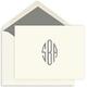 Simply Monogram Folded Note Cards - Letterpress Image 4 of 4
