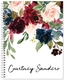 Burgundy Floral Spiral Notebook Image 1 of 7