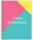 Pink Colorblock Spiral Notebook Image 1 of 8