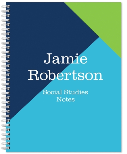 Blue Colorblock Spiral Notebook