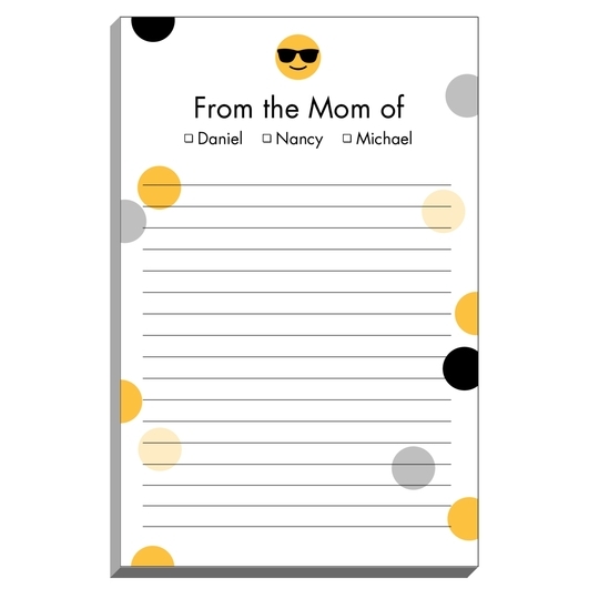 Emoji Sunglasses Dot Parent Notepads