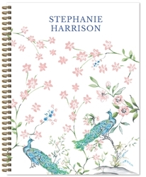 White Peacock Spiral Notebook