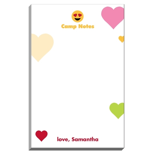 Heart Eyes Emoji Dots Camp Notepads