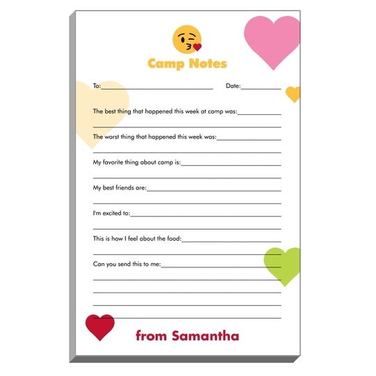 Kisses Emoji Dots Fill In Camp Notepads