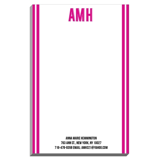 Bold Colorful Bars Notepads
