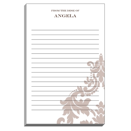 Simple Damask Notepads