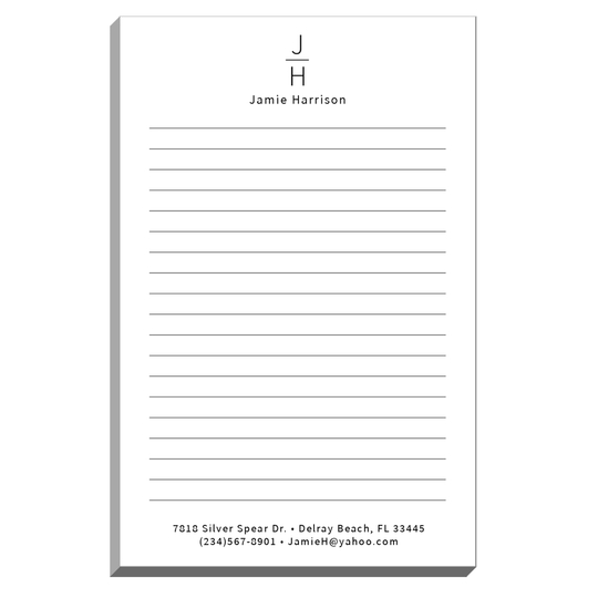 Stacked Block Monogram Notepads