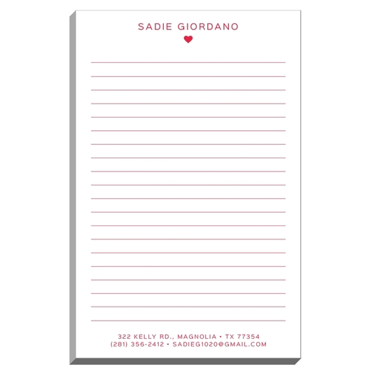 Mini Heart Notepads