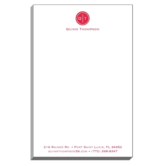 Circle Initials Duogram Notepads